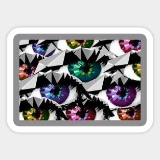 psychadelic eye illustration Sticker